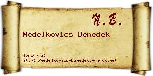 Nedelkovics Benedek névjegykártya