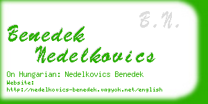 benedek nedelkovics business card